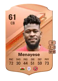 Rollin Menayese Rare 61 Overall Rating