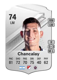 Tomás Chancalay Rare 74 Overall Rating