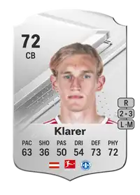 Christoph Klarer Rare 72 Overall Rating