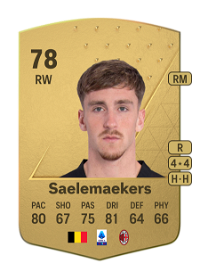 Alexis Saelemaekers Common 78 Overall Rating