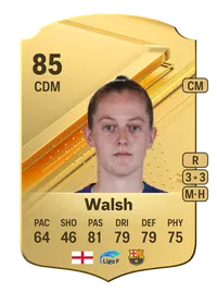 Keira Walsh Rare 85 Overall Rating