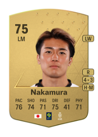 Keito Nakamura Common 75 Overall Rating