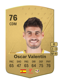 Óscar Valentín Common 76 Overall Rating