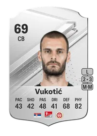 Aleksandar Vukotić Rare 69 Overall Rating