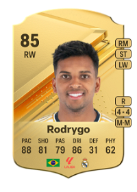 Rodrygo Rare 85 Overall Rating