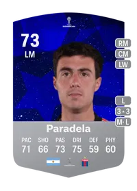 José Paradela CONMEBOL Sudamericana 73 Overall Rating