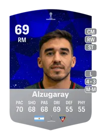 Lisandro Alzugaray CONMEBOL Sudamericana 69 Overall Rating