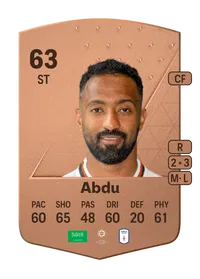 Ahmed Abdu Common 63 Overall Rating