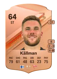 Benjamin Källman Rare 64 Overall Rating