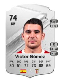 Víctor Gómez Rare 74 Overall Rating