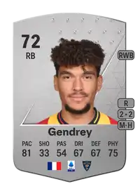 Valentin Gendrey Common 72 Overall Rating