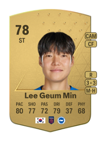 Lee Geum Min Common 78 Overall Rating