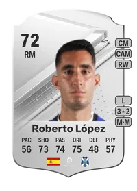 Roberto López Rare 72 Overall Rating