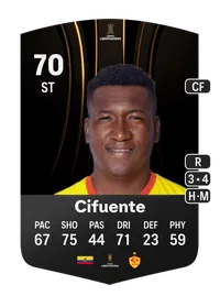 Jhon Cifuente CONMEBOL Libertadores 70 Overall Rating