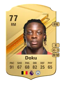 Jérémy Doku Rare 77 Overall Rating