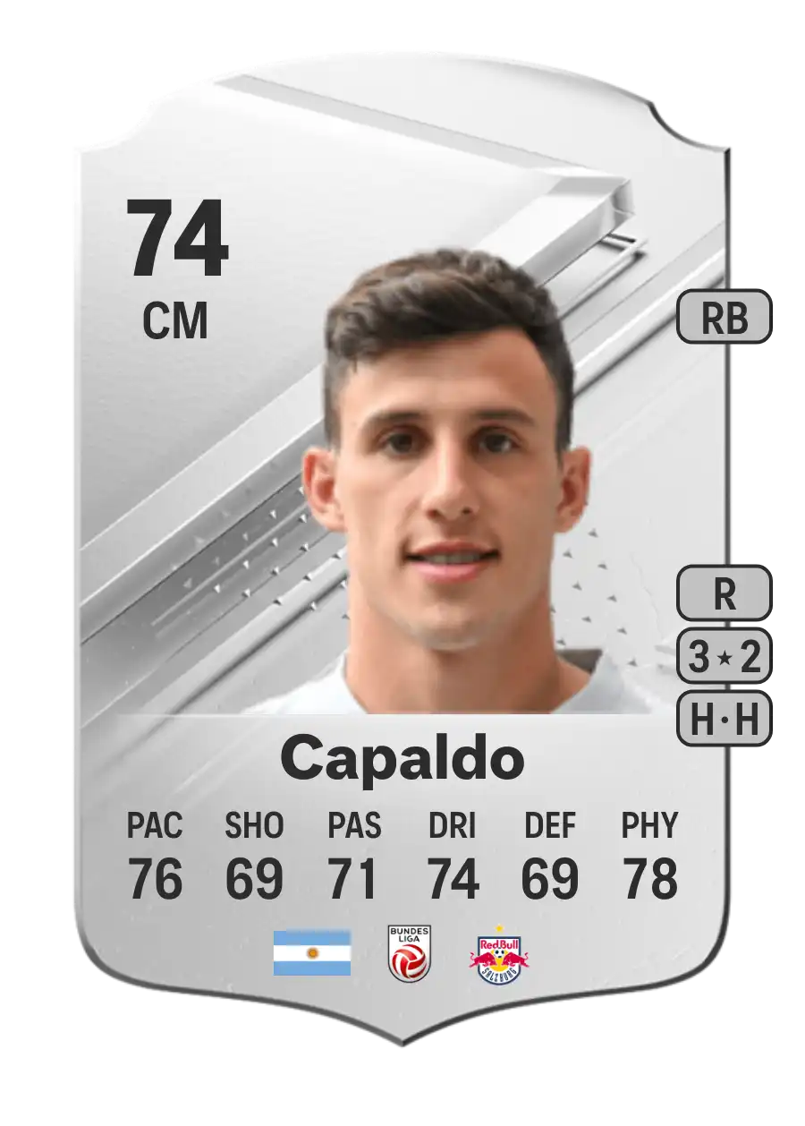 Nicolás Capaldo Rare 74 Overall Rating