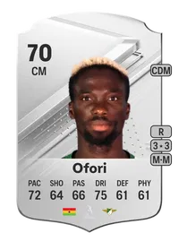 Lawrence Ofori Rare 70 Overall Rating