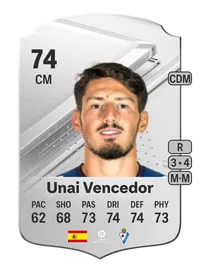 Unai Vencedor Rare 74 Overall Rating