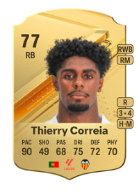 Thierry Correia Rare 77 Overall Rating