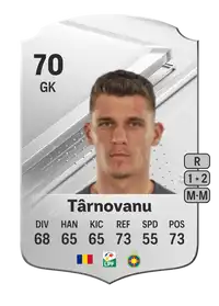 Ștefan Târnovanu Rare 70 Overall Rating