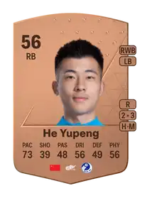 He Yupeng Common 56 Overall Rating