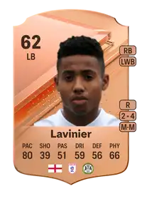 Marcel Lavinier Rare 62 Overall Rating