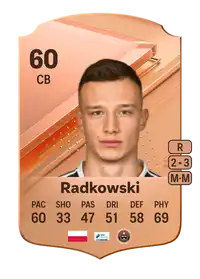 Kacper Radkowski Rare 60 Overall Rating