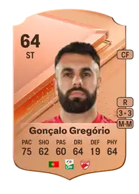 Gonçalo Gregório Rare 64 Overall Rating