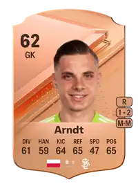 Dawid Arndt Rare 62 Overall Rating