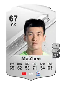 Ma Zhen Rare 67 Overall Rating