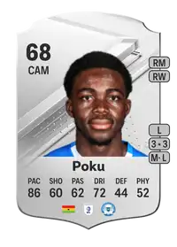 Kwame Poku Rare 68 Overall Rating