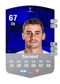 Fernando Torrent CONMEBOL Sudamericana 67 Overall Rating