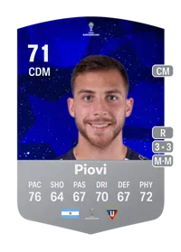 Ezequiel Piovi CONMEBOL Sudamericana 71 Overall Rating