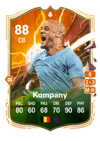Vincent Kompany UT Heroes 88 Overall Rating