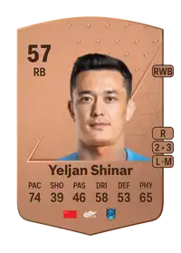 Yeljan Shinar Common 57 Overall Rating