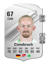 Jomaine Consbruch Rare 67 Overall Rating