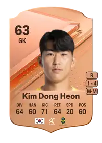 Kim Dong Heon Rare 63 Overall Rating