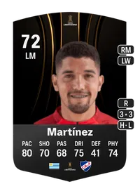 Federico Martínez CONMEBOL Libertadores 72 Overall Rating