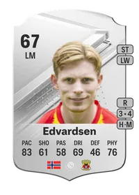 Oliver Valaker Edvardsen Rare 67 Overall Rating