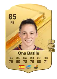 Ona Batlle Rare EA FC 24 - 85 - Rating and Price | FifaUTBin