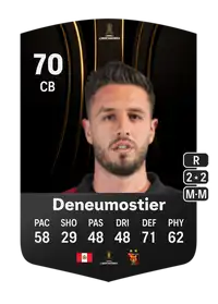 Alec Deneumostier CONMEBOL Libertadores 70 Overall Rating