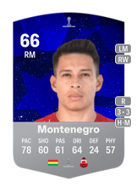 Juan Montenegro CONMEBOL Sudamericana 66 Overall Rating