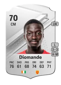 Mohammed Diomande Rare 70 Overall Rating