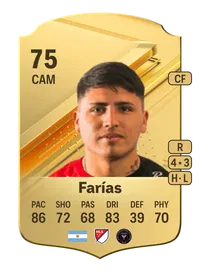 Facundo Farías Rare 75 Overall Rating