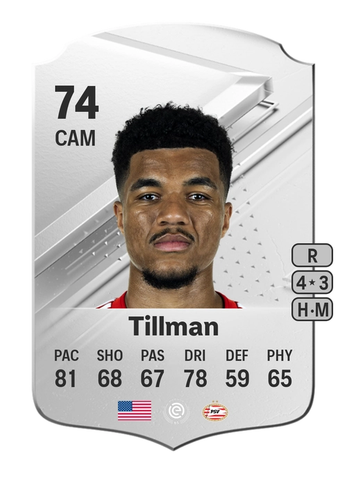 EA FC 24 Malik Tillman 74