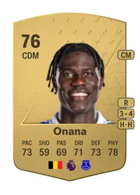 Amadou Onana Common 76 Overall Rating