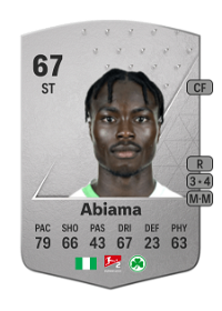 Dickson Abiama Common 67 Overall Rating