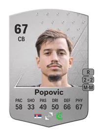 Boris Popovic Common 67 Overall Rating