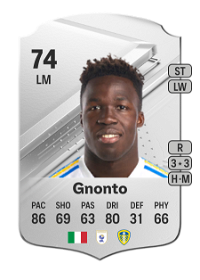 Wilfried Gnonto Rare 74 Overall Rating