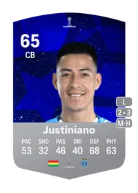 Guimer Justiniano CONMEBOL Sudamericana 65 Overall Rating